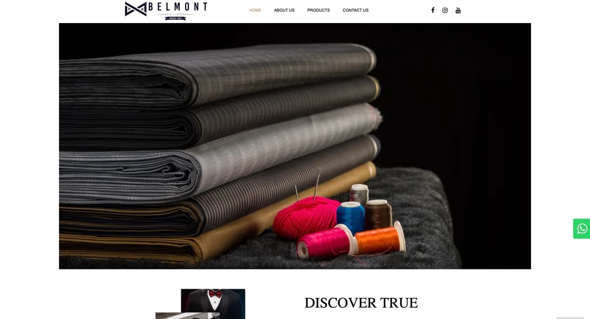 Belmont Tailors — Business Website by Abrix Solutions