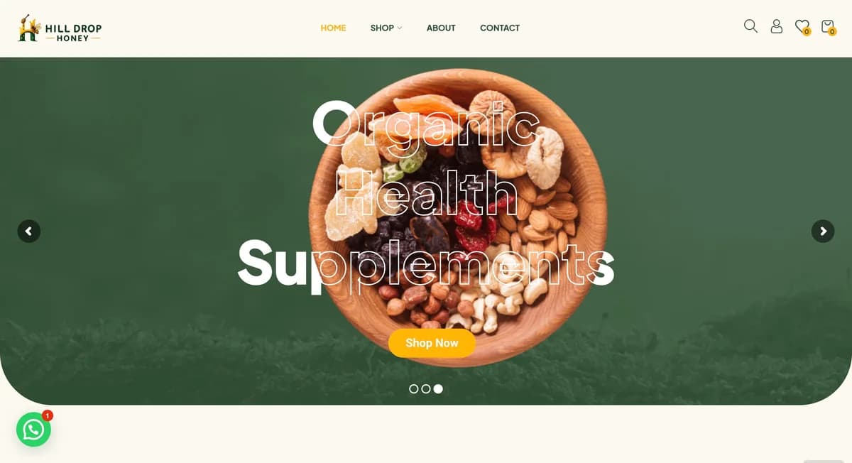 Hill Drop Honey — E-commerce Website by Abrix Solutions
