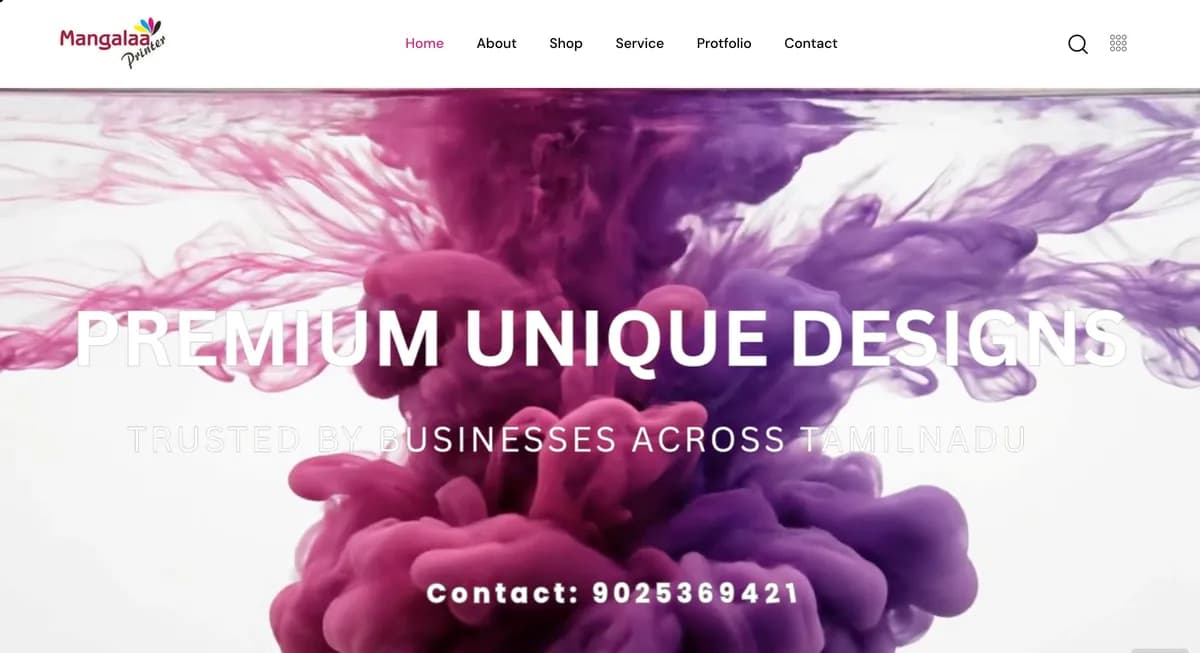 Mangalaa Printers — Dynamic Website by Abrix Solutions