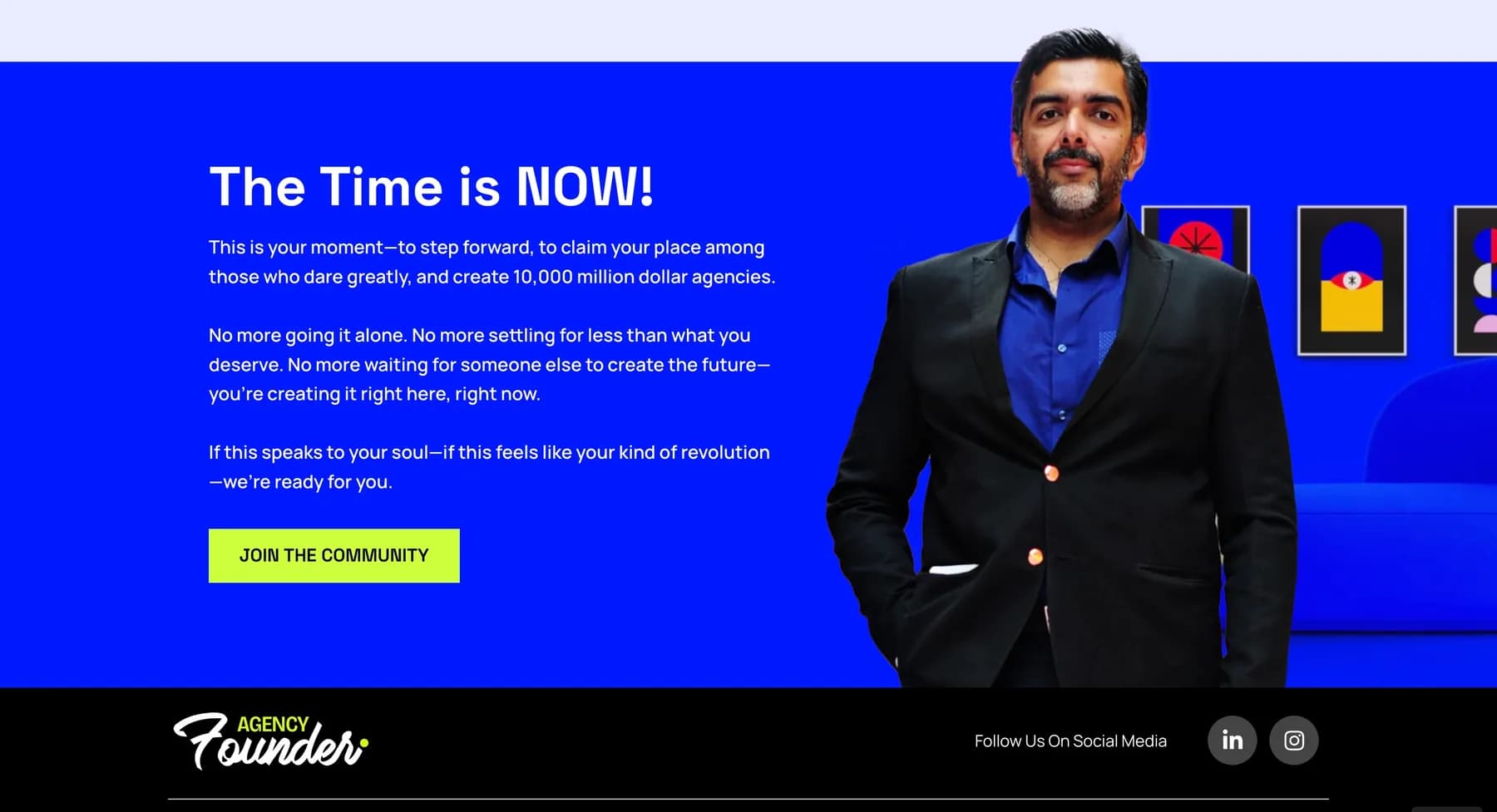 The Agency Founder website, screen 5 of 7